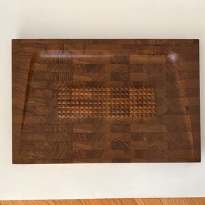 Vintage MCM DIGSMED DENMARK 1964 Inlaid Teak Carving/Cutting Board. RARE FIND